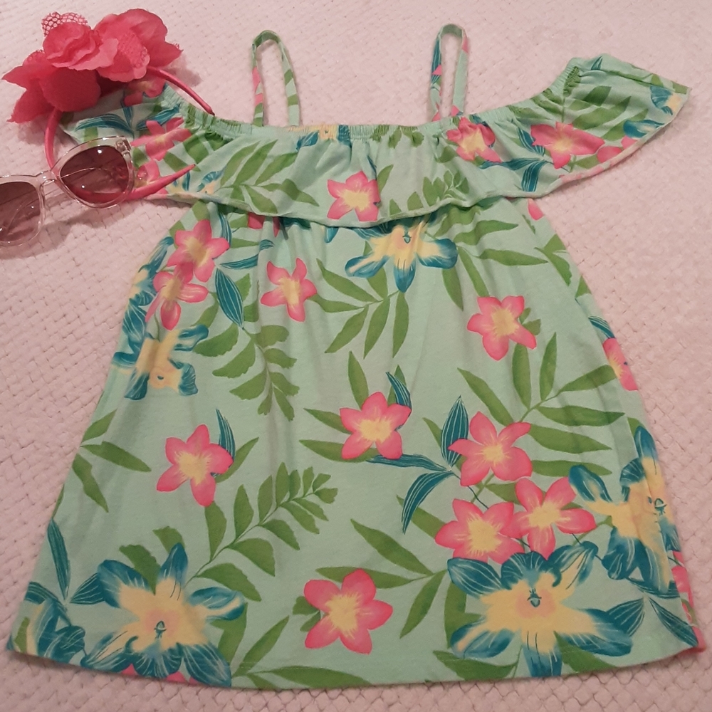 GIRLS: Pretty Floral Top - Picture 1 of 2